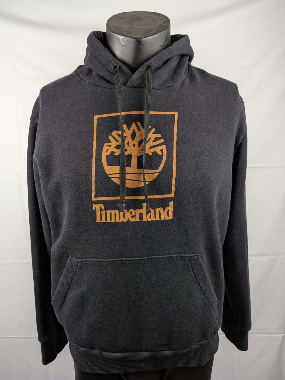 Timberland Core Logo PO Hoodie Black Gold Graphic Sweatshirt